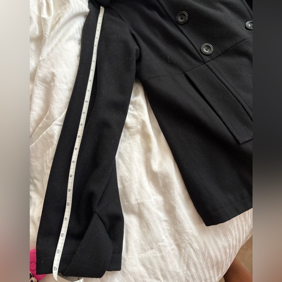 GAP Women's Black Double-Breasted Wool Coat - Picture 9 of 9